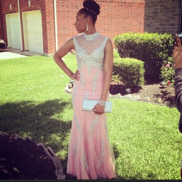 strapless open back dress Colette by Daphne CL8655 Glitter Long Mermaid Formal Beaded Prom Dress –  The Dress Outlet